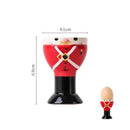 British soldier red & black ceramic egg cup holder kitchen tableware by Decorbites