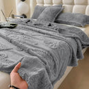 GobekUsa Chiffon Butterfly Jacquard Throw Blanket, Soft & Cozy Shawl for Couch/Bed