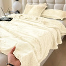GobekUsa Chiffon Butterfly Jacquard Throw Blanket, Soft & Cozy Shawl for Couch/Bed
