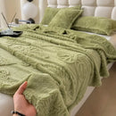 GobekUsa Chiffon Butterfly Jacquard Throw Blanket, Soft & Cozy Shawl for Couch/Bed
