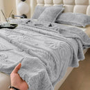 GobekUsa Chiffon Butterfly Jacquard Throw Blanket, Soft & Cozy Shawl for Couch/Bed