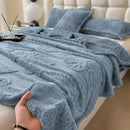 GobekUsa Chiffon Butterfly Jacquard Throw Blanket, Soft & Cozy Shawl for Couch/Bed