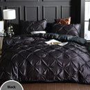 GobekUsa Chiffon Flower Design Duvet Cover Set with Pillow Cases - Soft Polyester Bedding