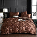 GobekUsa Chiffon Flower Design Duvet Cover Set with Pillow Cases - Soft Polyester Bedding
