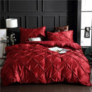 GobekUsa Chiffon Flower Design Duvet Cover Set with Pillow Cases - Soft Polyester Bedding