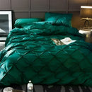 GobekUsa Chiffon Flower Design Duvet Cover Set with Pillow Cases - Soft Polyester Bedding