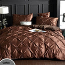 GobekUsa Chiffon Flower Design Duvet Cover Set with Pillow Cases - Soft Polyester Bedding