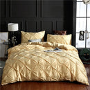 GobekUsa Chiffon Flower Design Duvet Cover Set with Pillow Cases - Soft Polyester Bedding
