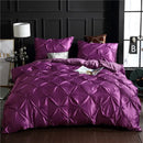 GobekUsa Chiffon Flower Design Duvet Cover Set with Pillow Cases - Soft Polyester Bedding