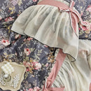 GobekUsa Chiffon Lace Ruffles Princess Egyptian Cotton Bedding Set