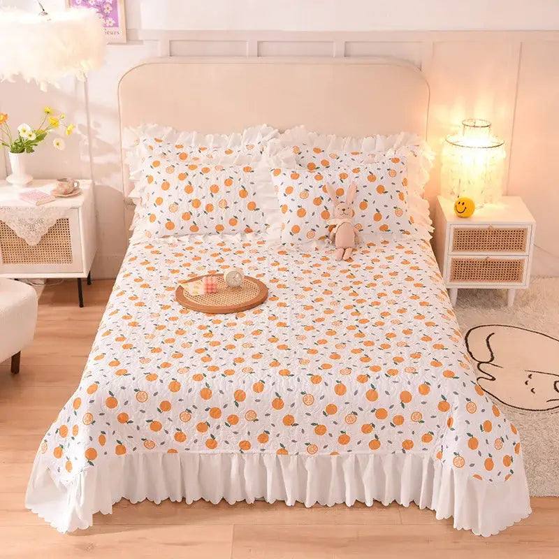 GobekUsa Chiffon Quilted Bed Spread Set - Queen Size Cotton Bedspread Cover, photo 7 of 20