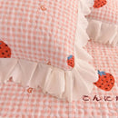 GobekUsa Chiffon Quilted Bed Spread Set - Queen Size Cotton Bedspread Cover