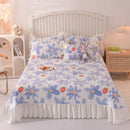 GobekUsa Chiffon Quilted Bed Spread Set - Queen Size Cotton Bedspread Cover