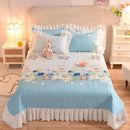 GobekUsa Chiffon Quilted Bed Spread Set - Queen Size Cotton Bedspread Cover