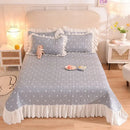 GobekUsa Chiffon Quilted Bed Spread Set - Queen Size Cotton Bedspread Cover