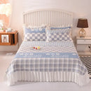 GobekUsa Chiffon Quilted Bed Spread Set - Queen Size Cotton Bedspread Cover
