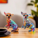 Psychedelic graffiti chihuahua dog ornament living room decor by Decorbites