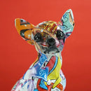 Graffiti pop art chihuahua dog sculpture living room decor by Decorbites