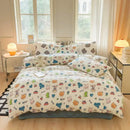 GobekUsa Children Cartoon Print Bedding Set, Double-Layer Yarn Quilt Cover, Cozy Bedroom Decor