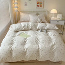 GobekUsa Children Cartoon Print Bedding Set, Double-Layer Yarn Quilt Cover, Cozy Bedroom Decor
