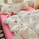GobekUsa Children Cartoon Print Bedding Set, Double-Layer Yarn Quilt Cover, Cozy Bedroom Decor