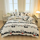 GobekUsa Children Cartoon Print Bedding Set, Double-Layer Yarn Quilt Cover, Cozy Bedroom Decor
