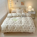 GobekUsa Children Cartoon Print Bedding Set, Double-Layer Yarn Quilt Cover, Cozy Bedroom Decor
