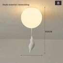 GobekUsa Children Nordic Bear Astronaut LED Ceiling Chandelier - Kid's Theme Decor
