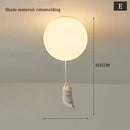 GobekUsa Children Nordic Bear Astronaut LED Ceiling Chandelier - Kid's Theme Decor