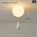 GobekUsa Children Nordic Bear Astronaut LED Ceiling Chandelier - Kid's Theme Decor