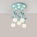 GobekUsa Children's Carousel LED Chandeliers: Nordic Princess Decor Pendant Lights for Living Room