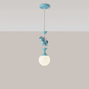 GobekUsa Children's Carousel LED Chandeliers: Nordic Princess Decor Pendant Lights for Living Room