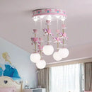 GobekUsa Children's Carousel LED Chandeliers: Nordic Princess Decor Pendant Lights for Living Room