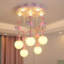 GobekUsa Children's Carousel LED Chandeliers: Nordic Princess Decor Pendant Lights for Living Room