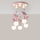 GobekUsa Children's Carousel LED Chandeliers: Nordic Princess Decor Pendant Lights for Living Room