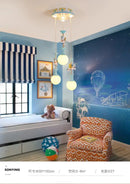 GobekUsa Children's Carousel LED Chandeliers: Nordic Princess Decor Pendant Lights for Living Room