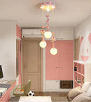 GobekUsa Children's Carousel LED Chandeliers: Nordic Princess Decor Pendant Lights for Living Room