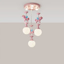 GobekUsa Children's Carousel LED Chandeliers: Nordic Princess Decor Pendant Lights for Living Room