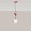 GobekUsa Children's Carousel LED Chandeliers: Nordic Princess Decor Pendant Lights for Living Room