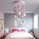 GobekUsa Children's Carousel LED Chandeliers: Nordic Princess Decor Pendant Lights for Living Room
