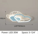 GobekUsa Children's Love LED Chandelier: Kids Room Bedroom Lighting Fixture