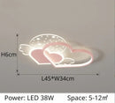GobekUsa Children's Love LED Chandelier: Kids Room Bedroom Lighting Fixture