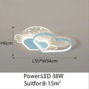 GobekUsa Children's Love LED Chandelier: Kids Room Bedroom Lighting Fixture