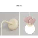 GobekUsa Children's Love Wall Lamp Purple Red Pink for Nursery School Kids Baby Room Decor