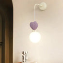 GobekUsa Children's Love Wall Lamp Purple Red Pink for Nursery School Kids Baby Room Decor
