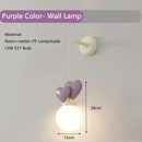 GobekUsa Children's Love Wall Lamp Purple Red Pink for Nursery School Kids Baby Room Decor