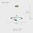 GobekUsa Children's Planet Earth Pendant Lamp: Acrylic Space Star Theme LED Hanging Light