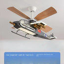 GobekUsa Children's Room Airplane Helicopter Fan Light - Creative Boy Bedroom Ceiling Light
