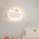 GobekUsa Children's Room Crown Clouds Rocket Planet Night Light Bedside Lamp