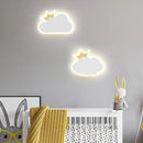 GobekUsa Children's Room Crown Clouds Rocket Planet Night Light Bedside Lamp
